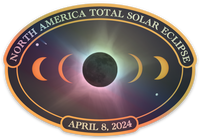 April 8, 2024 Total Solar Eclipse Hologram Sticker