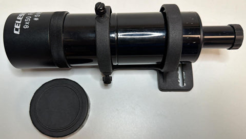 Used Celestron 9x50 Finderscope with SCT mount (51611)