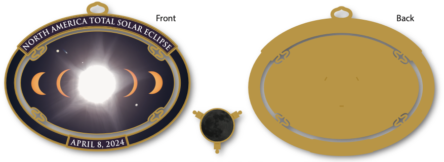 Total Solar Eclipse Metal Ornament April 8, 2024 – Mile High Astronomy