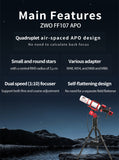 Used ZWO FF107 107mm Quad APO Refractor with 0.7x reducer