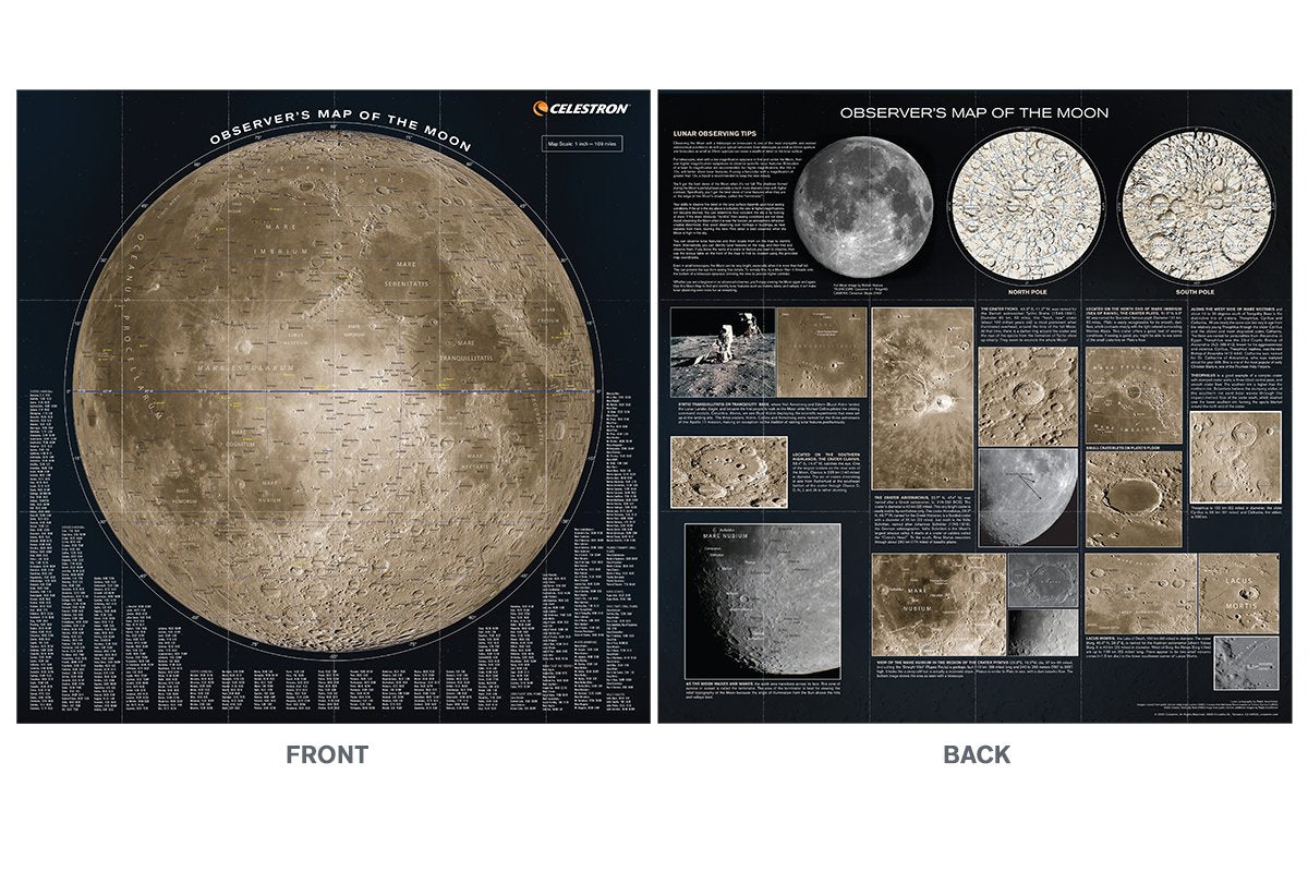 Deluxe Folding Moon Map – Mile High Astronomy