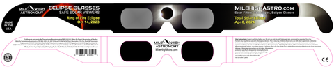 Solar Eclipse Glasses - ISO Certified