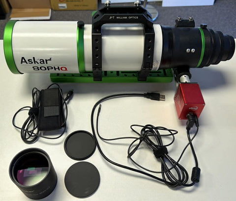 Used Askar 80PHQ 80mm Quad w/0.76x Reducer, ZWO EAF, + dew heater strip