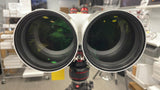 Used Oberwerk 100mm BT-100XL-SD Binocular Telescope, Manfrotto Tripod/Head, w/3 pairs of eyepieces, solar filters