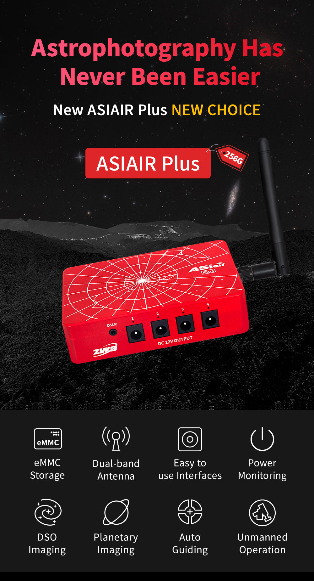 ZWO ASIAIR Plus 256GB Wi-Fi Astrophotography Controller – Mile