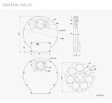 ZWO 7-Position EFW (7x36mm) 2025