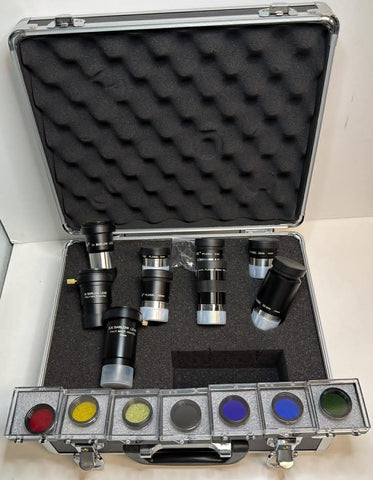 Used Meade Series 4000 1.25” Plössl Eyepiece and Filter Set