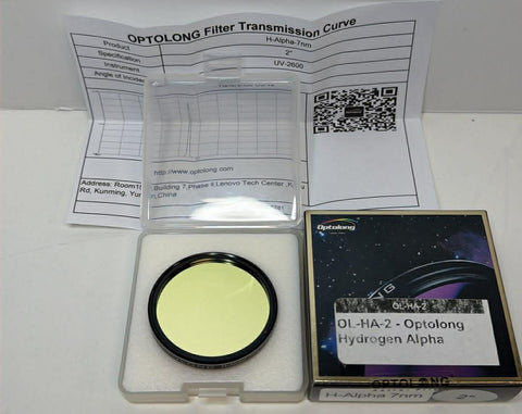 Used Optolong 2" H-Alpha 7nm Deep Sky Filter
