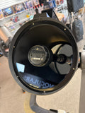 Vintage black-tube C8 SCT with clock drive on wedge and tripod, w/Telrad