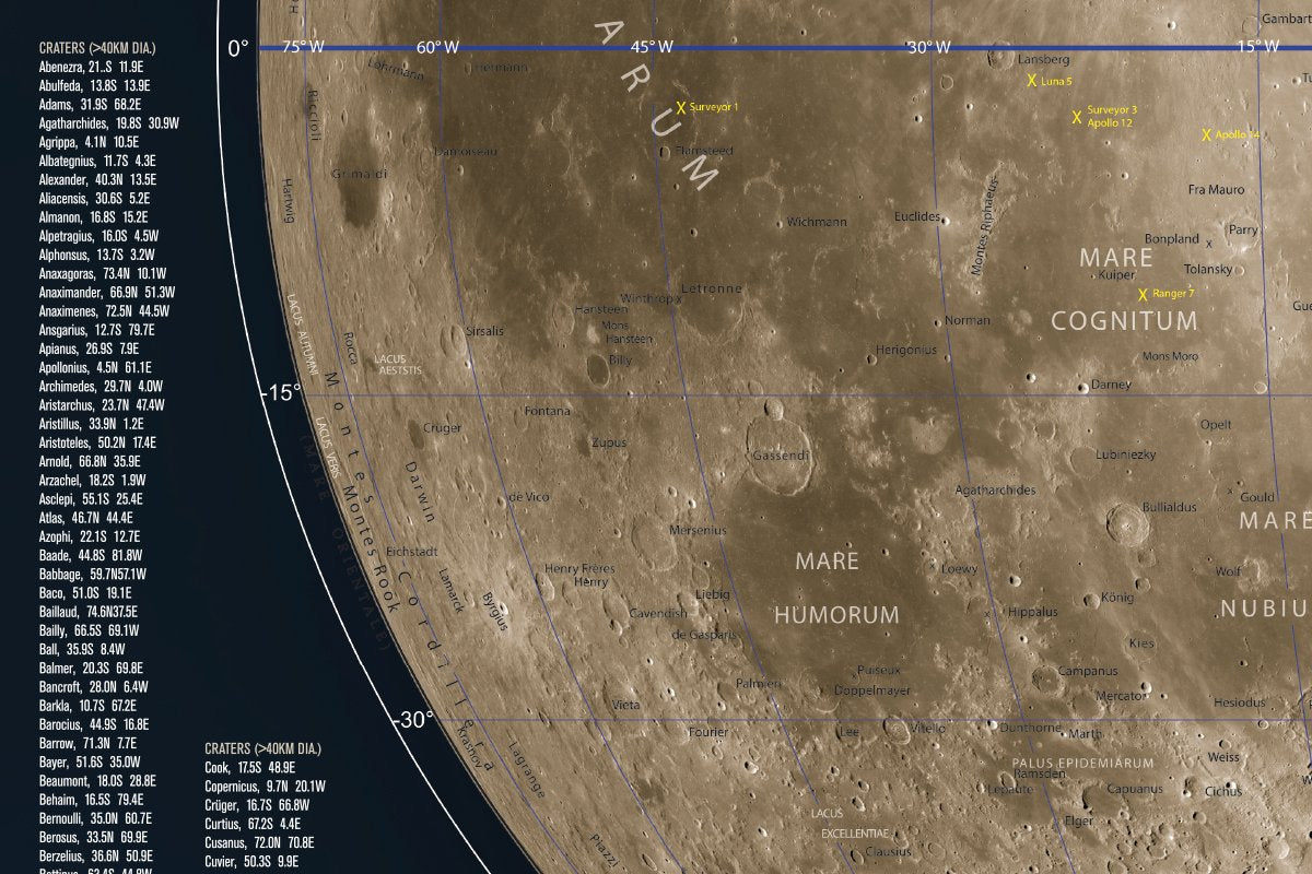 Deluxe Folding Moon Map – Mile High Astronomy
